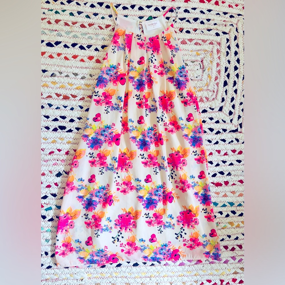 Neon floral size L this strap dress